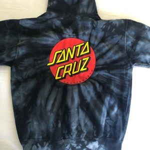 santa cruz tie dye hoodie